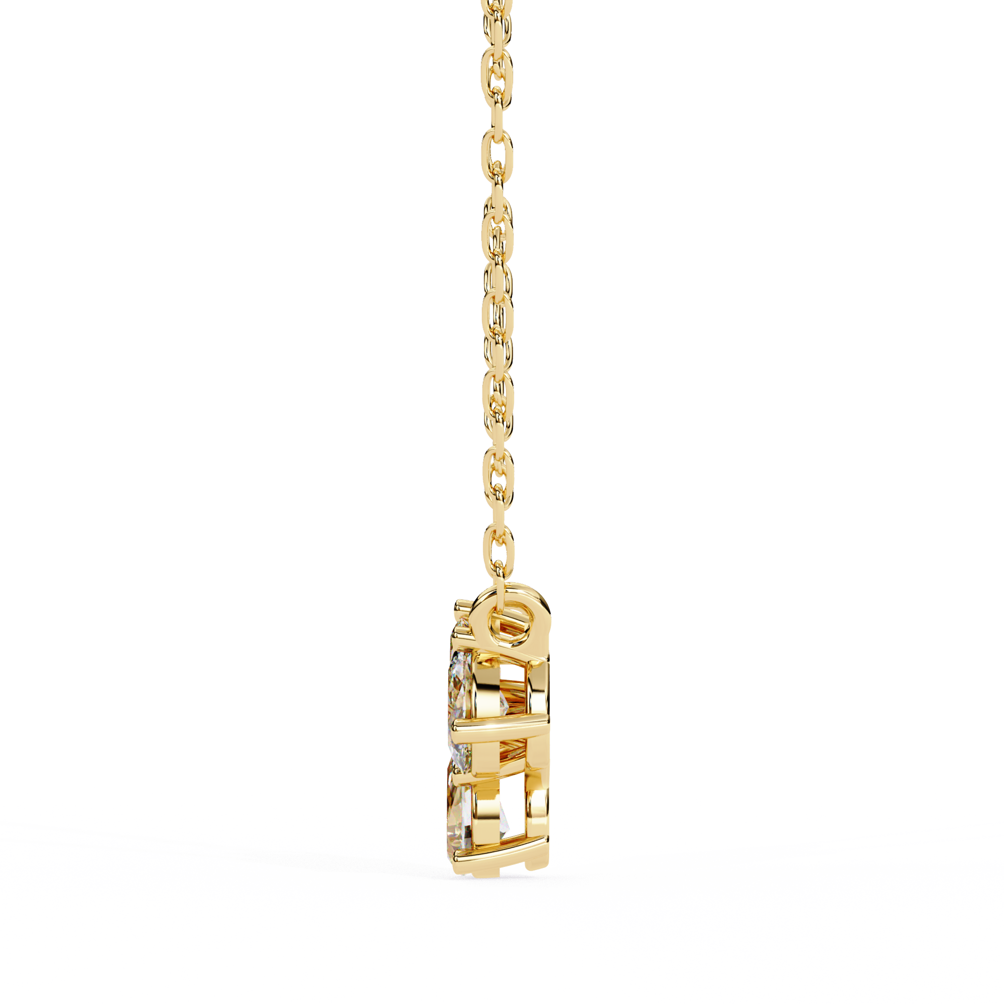 Solitairekart 0.93ct Trio Mixed-Cut Natural Diamond Cluster Pendant-HI Color, VS-SI Clarity